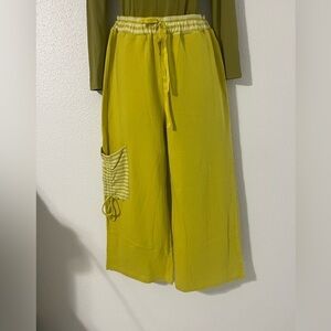 NWT Iridium elastic draw string pull-on wide leg Tessa Pants Medium